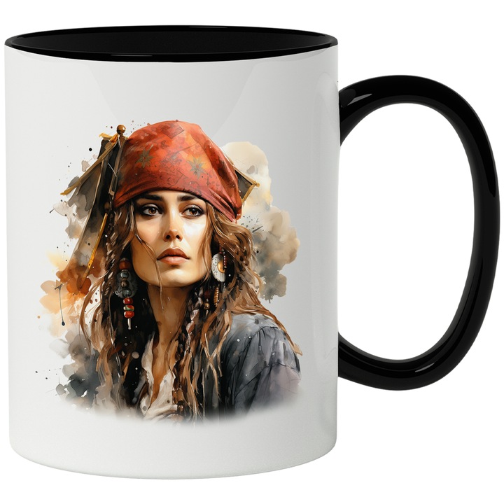 Bögre Angelica, Penélope Cruz, Karib-tenger kalózai, Többszínű 330 ml, Kerámia fekete fogantyúval