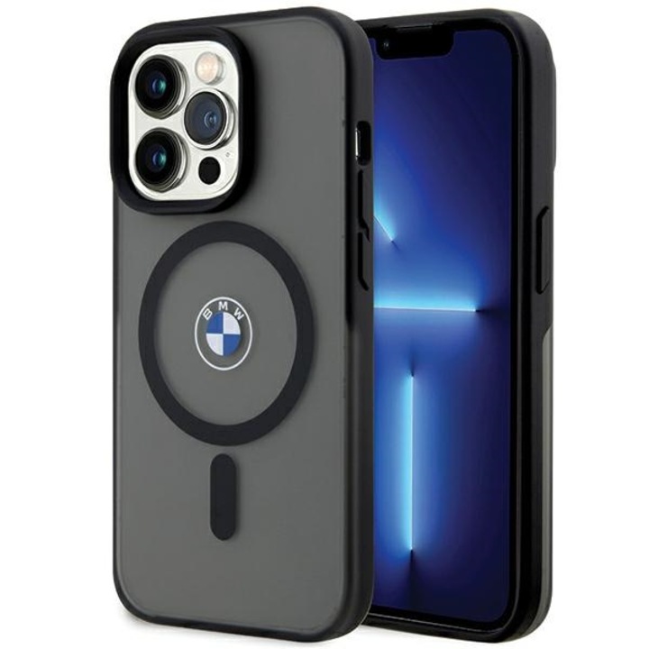 BMW BMHMP15LDSLK iPhone 15 Pro 6.1" készülékhez fekete IML Signature MagSafe kemény tok