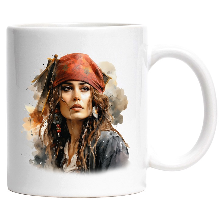 Bögre Angelica, Penélope Cruz, Karib-tenger kalózai, Többszínű 330 ml, Kerámia fehér fogantyúval