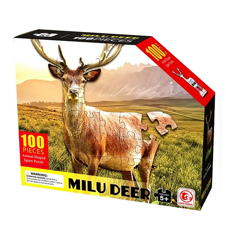 Puzzle EmonaMall W5363, Szarvas, 100 db, Világosbarna