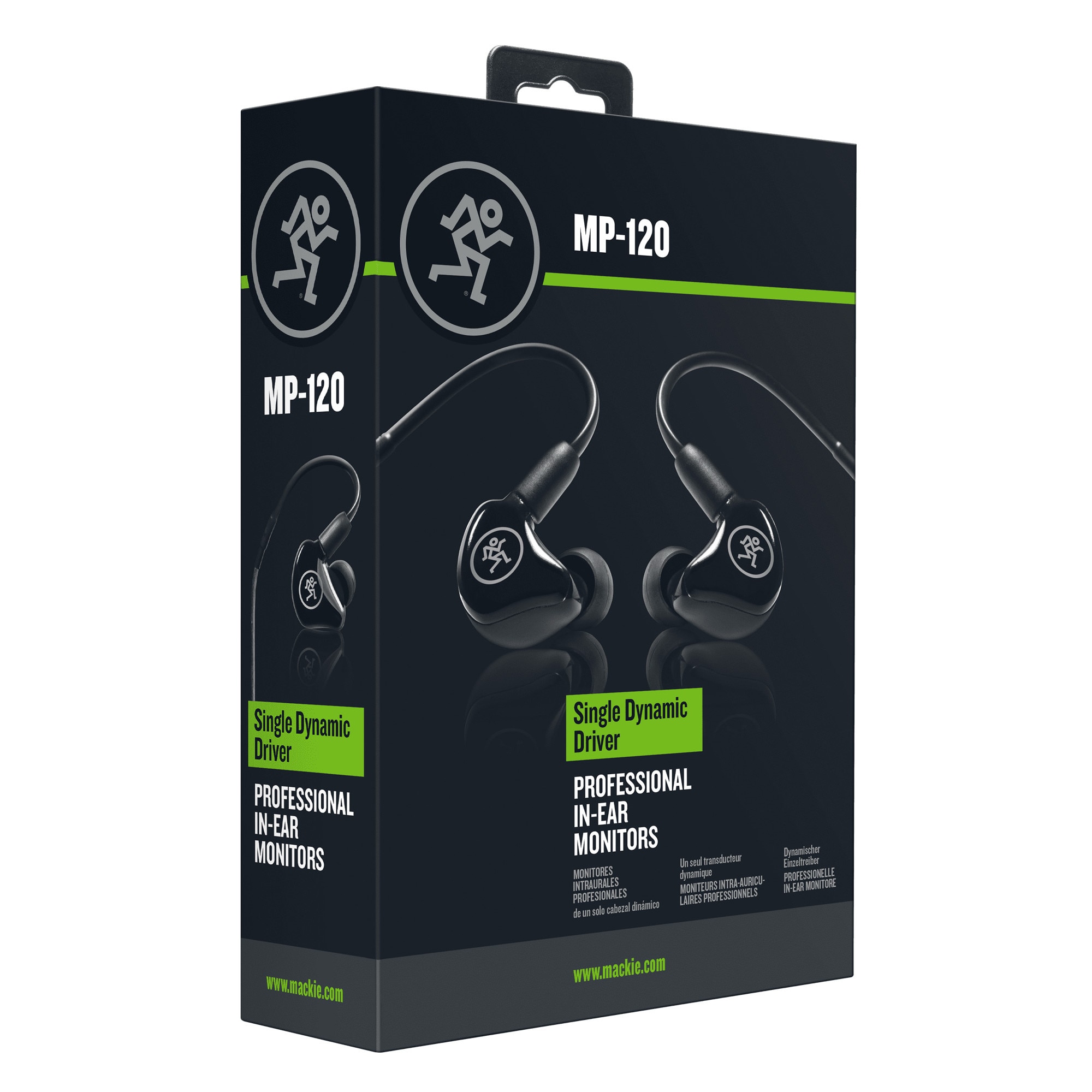 Casti pentru monitor, Mackie, MP-120, In-ear, Profesional, Cu un driver dinamic, Negru