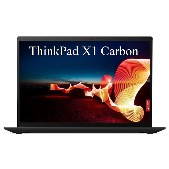 Laptop Lenovo ThinkPad X1 Carbon Gen 9, 14" WQUXGA 3840x2400 IPS 500nits, Intel Core i7-1165G7 4-core, 32 GB DDR4, 2TB SSD m2 PCIe, Intel Iris Xe Graphics, Carbon, Magnesium Case 1.13 kg, Windows 10 Pro, Black