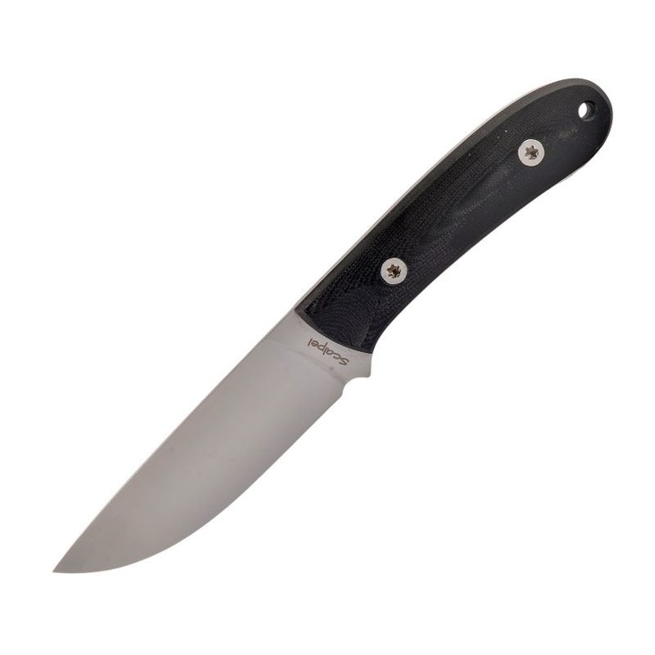 Нож, Dulotec, Scalpel, черен G10, 215мм, неръждаема стомана 14C28N