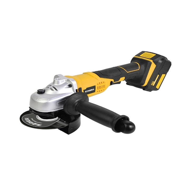 Polizor unghiular, RTR MAX, RTX1825A, 8000 rpm, 115 mm, Baterie Li-ION, Indicator LED, Negru/Galben