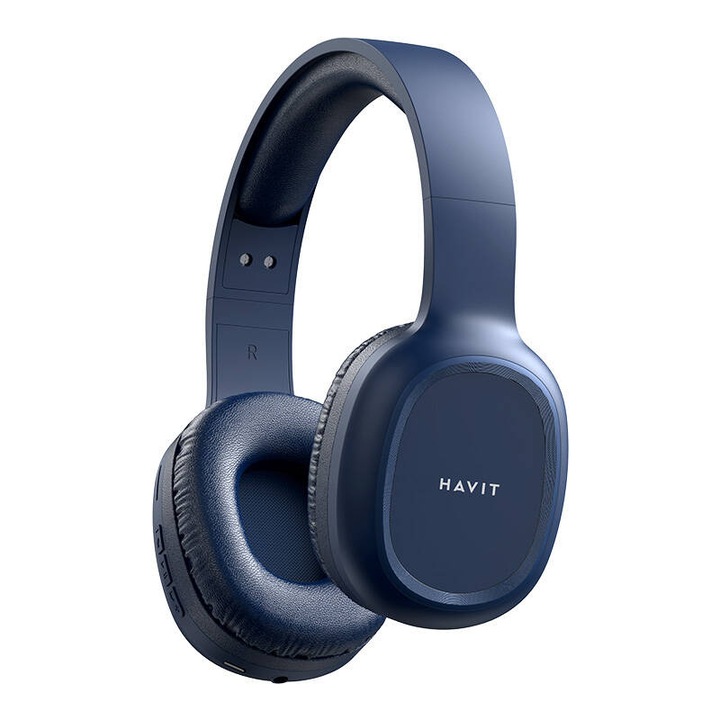 Безжични слушалки за игри, Havit, модел H2590BT PRO, Bluetooth 5.1 AUX, сини