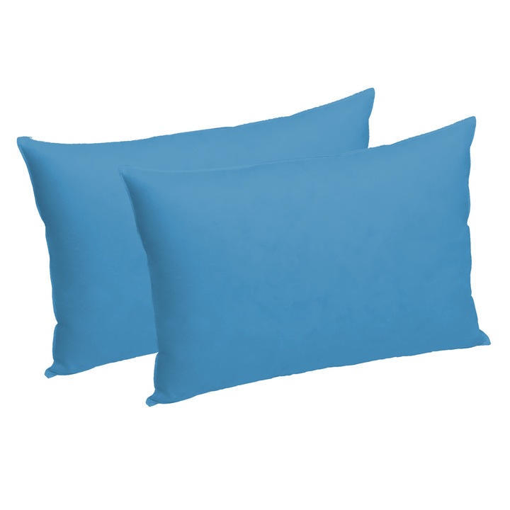 2 db párnahuzat (huzatok) jersey kötött készlet, pamut 100%, 50x70 cm, kék