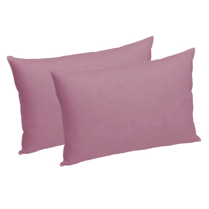 2 db párnahuzat (huzatok) jersey kötött készlet, 100%, 50x70 cm, rózsaszín