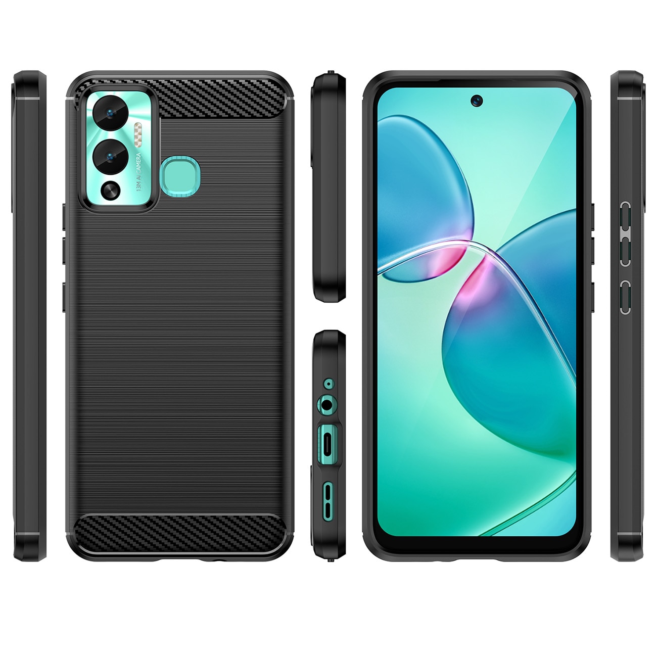 Husa telefon, Hurtel, pentru Infinix Hot 12 Play Nfc / Hot 12, TPU, Negru