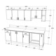 Set Bucatarie haaus Karo V17, Stejar Sonoma Inchis/Alb, Blat Thermo 28 mm, L 240 cm