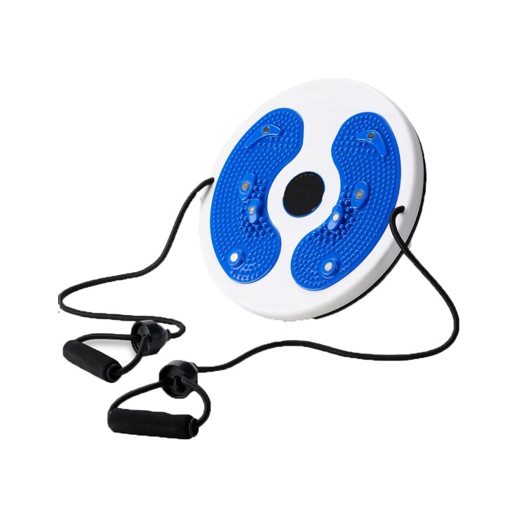 Disc rotativ pentru fitness cu corzi Waist Twisting, Zola®, tonifierea abdomenului, subtierea soldurilor si a coapselor, 28 cm