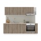 Set Bucatarie haaus Karo V17, Stejar Sonoma Inchis/Alb, Blat Thermo 28 mm, L 240 cm