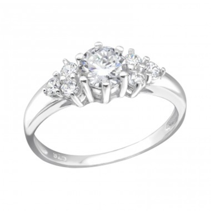 Inel din argint 925 cu insertie de diamante de zirconiu