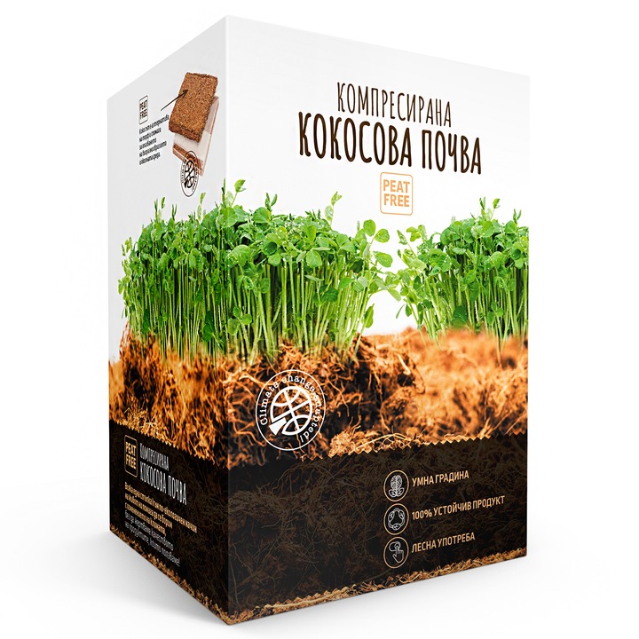 Компресиран, кокосов субстрат, Лактофол Ботаника - кутия 7 бр