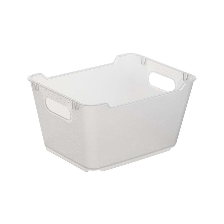 Cos depozitare, stivuibil, 1, 8 litri, Lotta, Plastor Trading, transparent