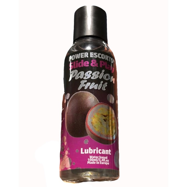 Slide&Play Power Escorts síkosító, maracuja ízű, ehető, 100 ml