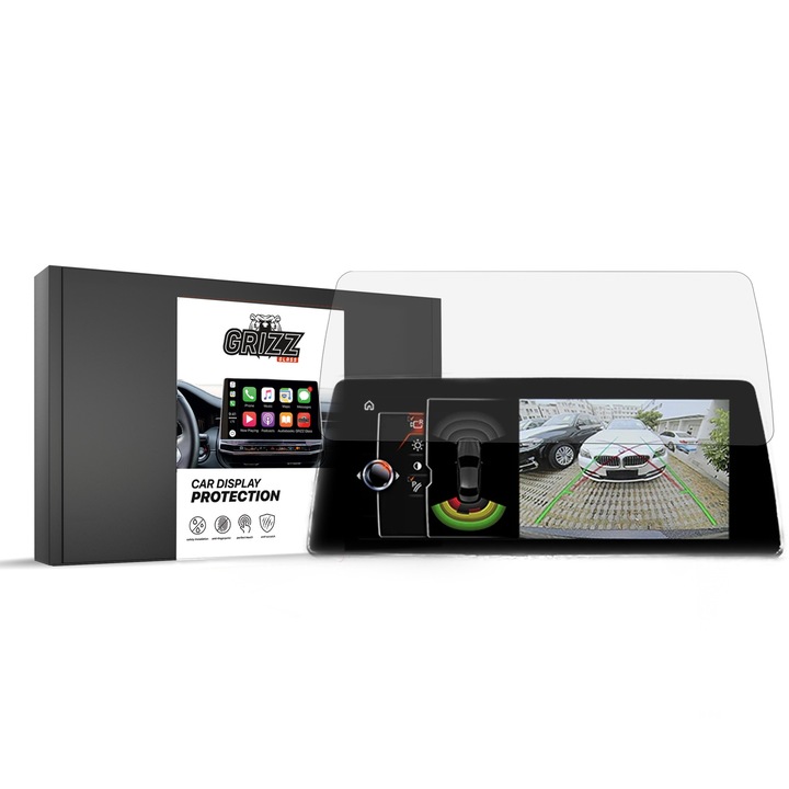 Folie protectie display auto, GrizzGlass, Mat, Compatibil cu BMW 5 G30 10.25" 2016-2020