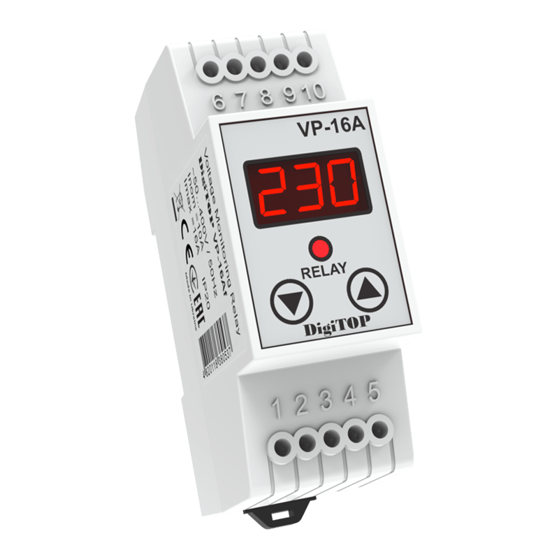 Releu de protectie tensiune monofazat DigiTOP VP-16Af - eMAG.ro