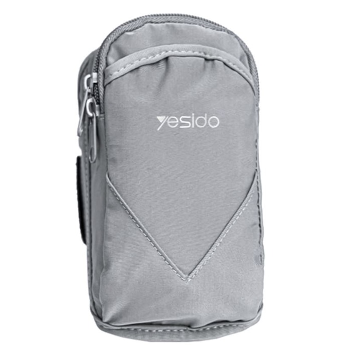 Спортна чанта Yesido (WB12) с велкро, за телефон, max 6.8" - Сива