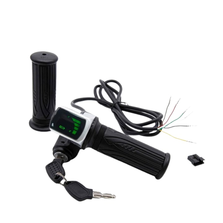 Maneta acceleratie cu cheie pentru bicicleta si trotineta electrica 48V