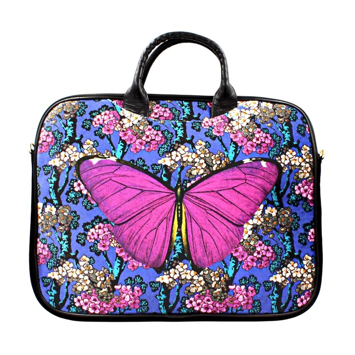 BUTTERFLY 14" bársony laptop táska