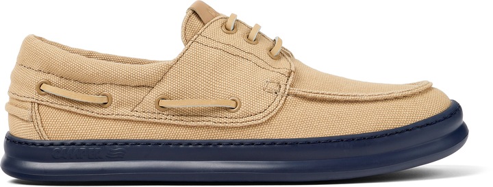 Camper, Pantofi boat din material textil Runner Four 22267, Maro nisip