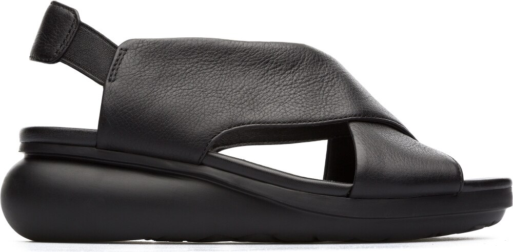 Camper, Sandale wedge de piele Balloon 23741, Negru, 41