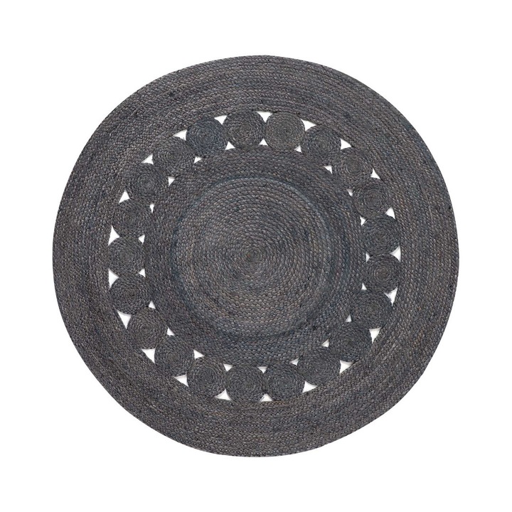 Covor, Silk Fashion, Iuta, 120 x 120 cm, Gri inchis