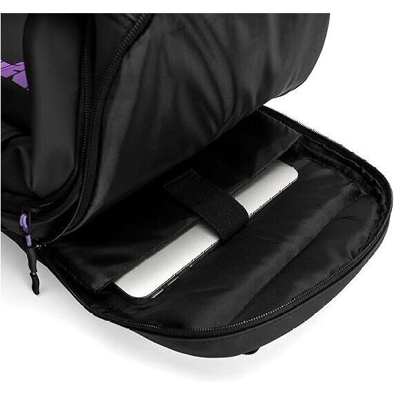 Rucsac laptop 15.5", Impermeabil, Multiple compartimente, Design Colorful Black, Unisex, Negru