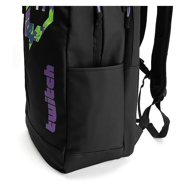 Rucsac laptop 15.5", Impermeabil, Multiple compartimente, Design Colorful Black, Unisex, Negru