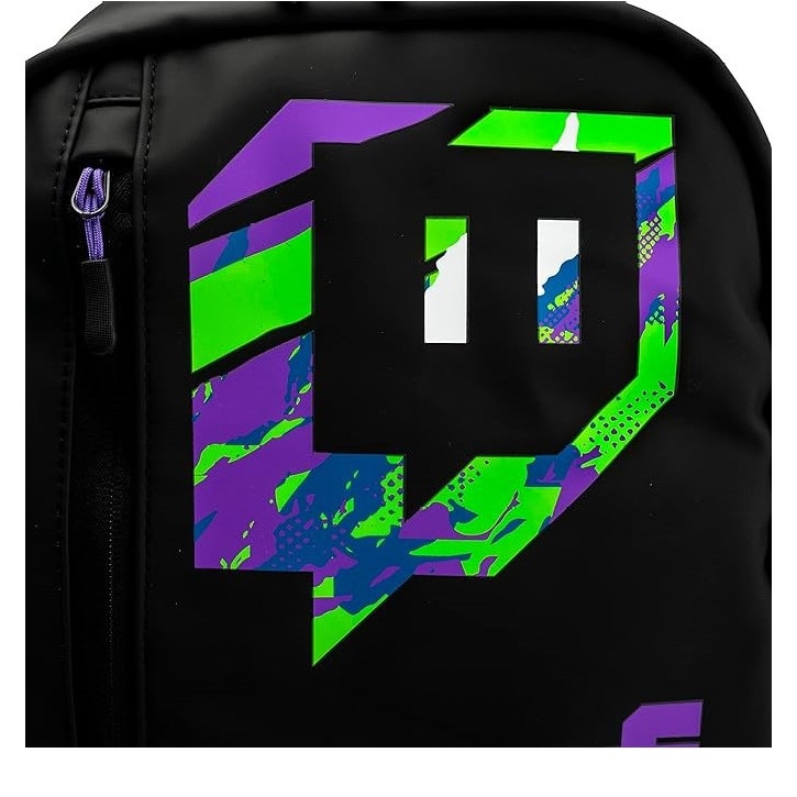 Rucsac laptop 15.5", Impermeabil, Multiple compartimente, Design Colorful Black, Unisex, Negru