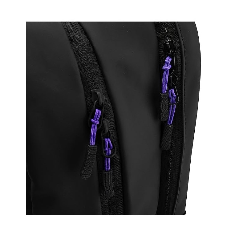 Rucsac laptop 15.5", Impermeabil, Multiple compartimente, Design Colorful Black, Unisex, Negru
