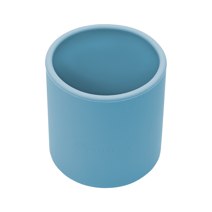Pahar din silicon, 180 ml, AppeKids - Aqua Blue