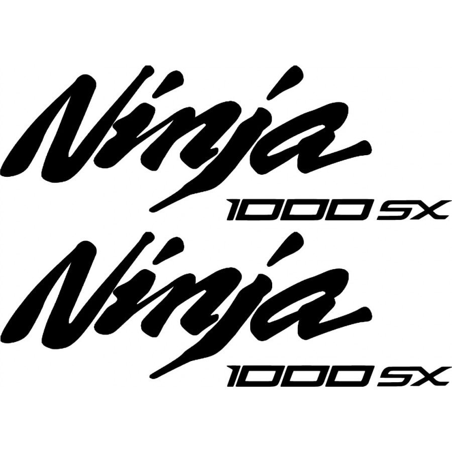 Sticker x2, Kawasaki Ninja ZX 9R, Negru, 20cm - eMAG.ro