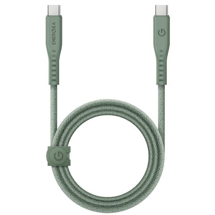 Cablu Energea, Flow 240W, USB-C la USB-C, 5A, PD, Incarcare rapida, 1.5 m, Verde