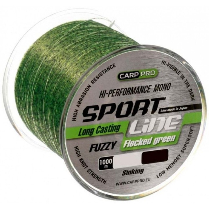 Monofil Sport Line Flecked Green 0, 286mm 1000m 6kg