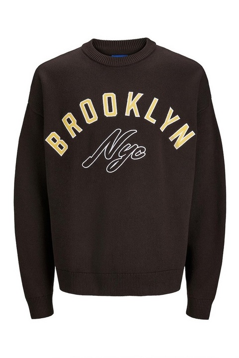 Мъжки пуловер Brooklyn Тъмно кафяв Jack&Jones Размер L-XL
