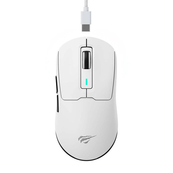 Безжична геймърска мишка, HAVIT, 2.4G, бяла