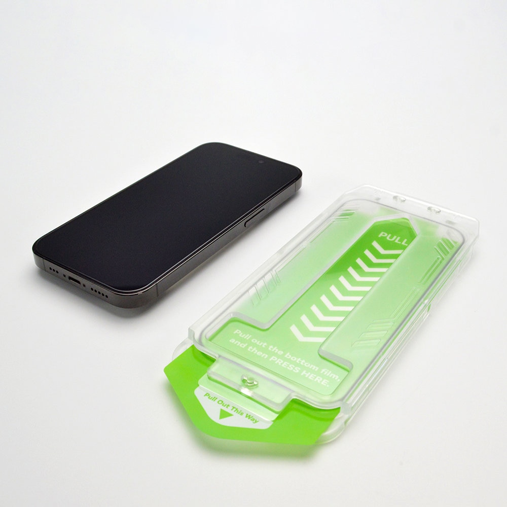 Folie de protecție ecran WZK pentru iPhone 14 Plus, sticlă securizată, neagră