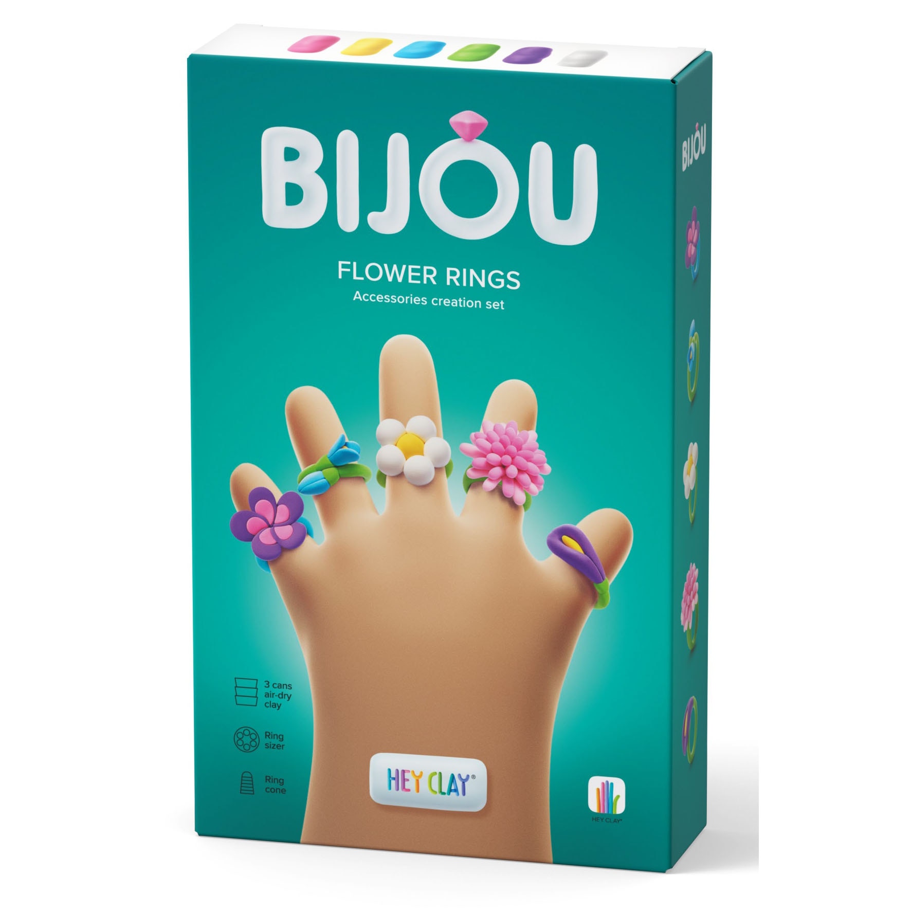 LIE ♡ Set Hey Clay Bijou - Flower rings - eMAG.ro