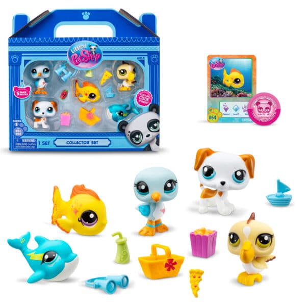 Set 5 figurine Littlest Pets Shop - Beach Besties