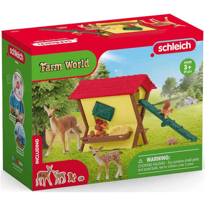 Set de joaca Schleich, Farm World, Hranind animalele padurii