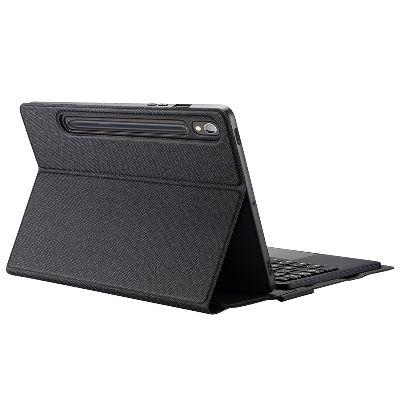 Husa tableta cu tastatura Bluetooth Dux Ducis TK pentru Samsung Tab S9, neagra, suport reglabil