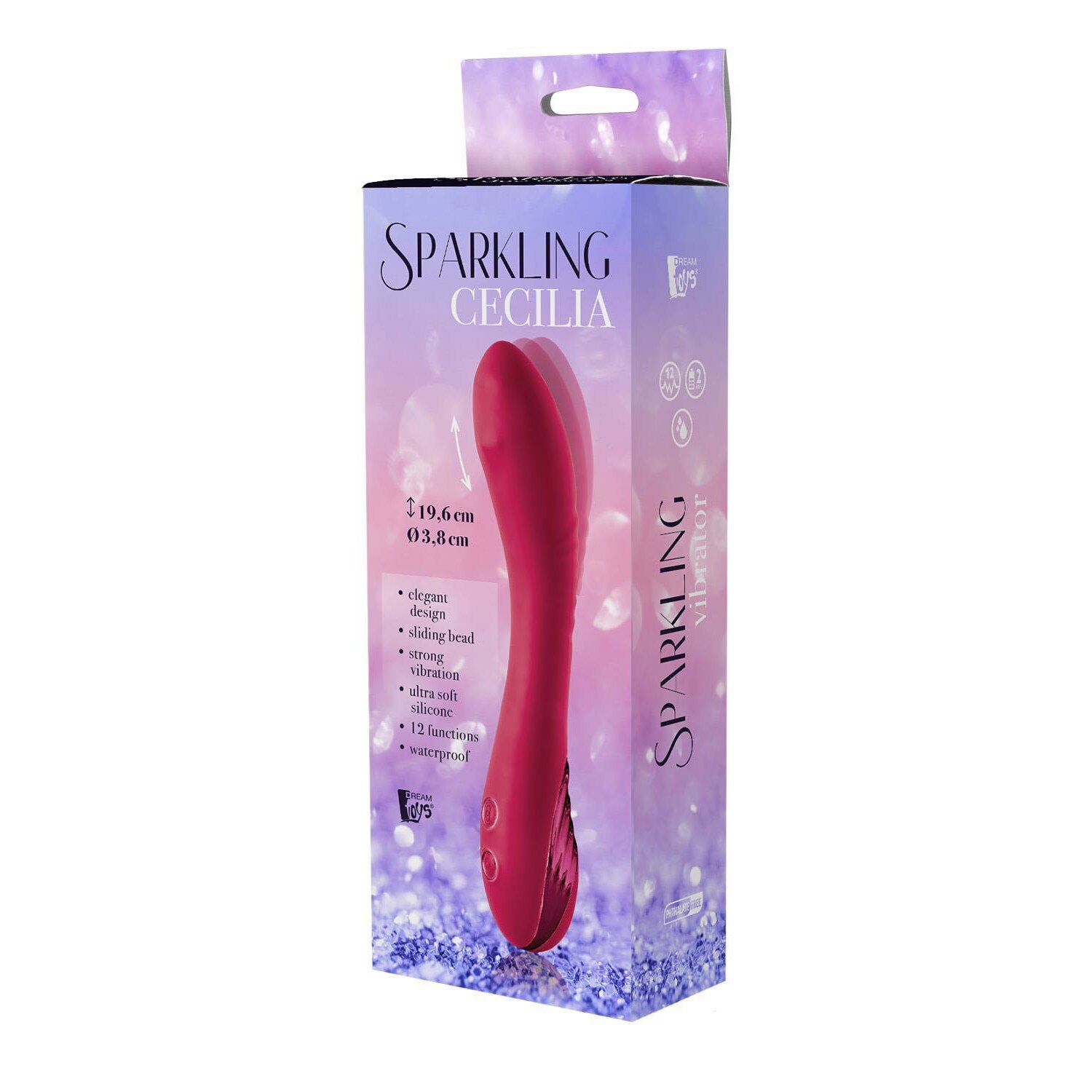 cecilia sex doll Vibrator Dream Toys Cecilia, perle culisante, 7 ritmuri vibratii, rezistent  la apa, roz, 19.6x3.8cm