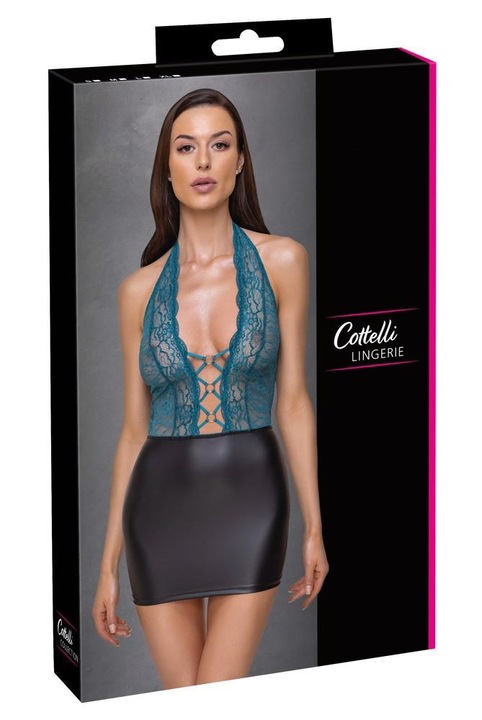 Női hálóing, Cotelli Lingerie, Csipke, Szürke, XL