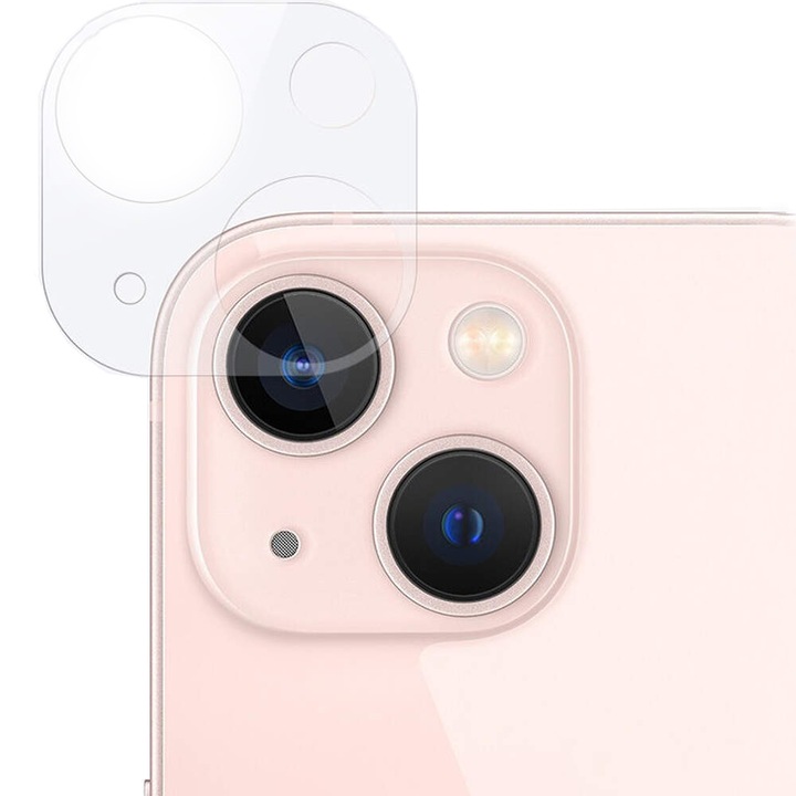 Folie Protectie Camera, Compatibila cu iPhone 15/15 Plus, Sticla securizata