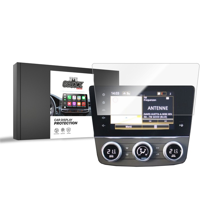 Folie de protectie display auto, GrizzGlass, Compatibila cu Renault Kadjar 2019-2022