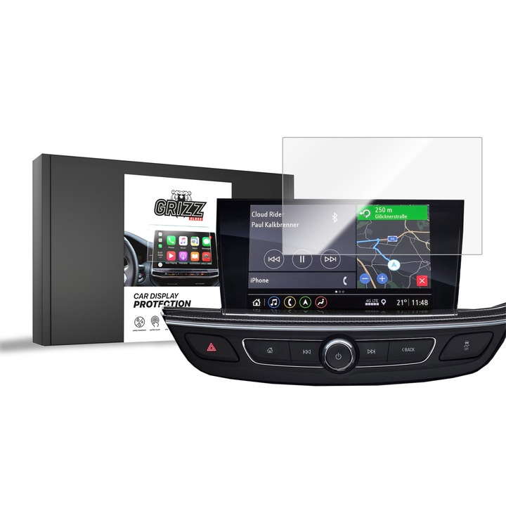Folie protectie navigatie, Grizz Glass, Pentru Opel Insignia B 2017-2022, Accesorii incluse, Transparent