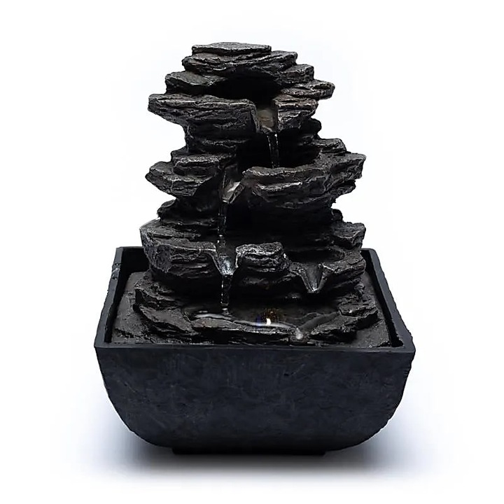 Szökőkút, Zen Stone, Feng Shui víz, 13,3x18cm