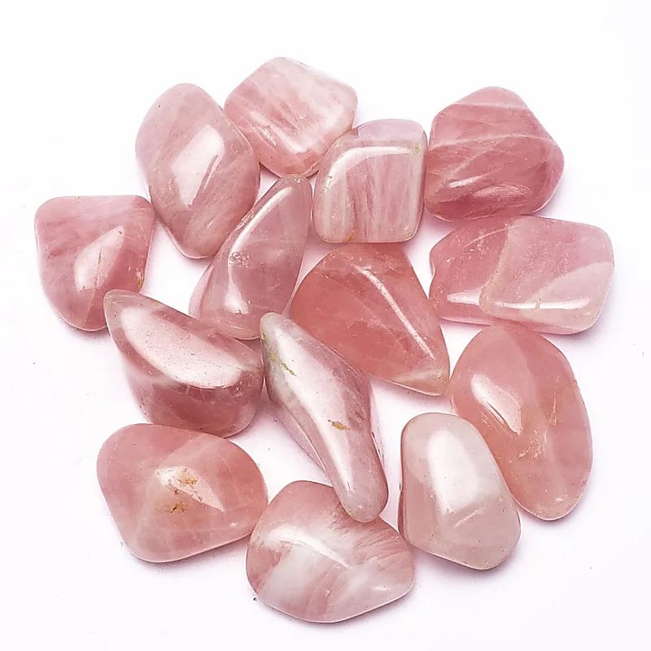 Rózsakvarc kövek, A minőség, 500g, 5,5-8,5 cm