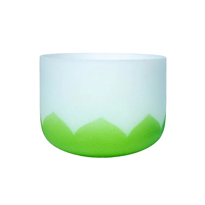 Kristály énekestál, lótusz lótusz csakra 4 F-hang 432Hz 30cm